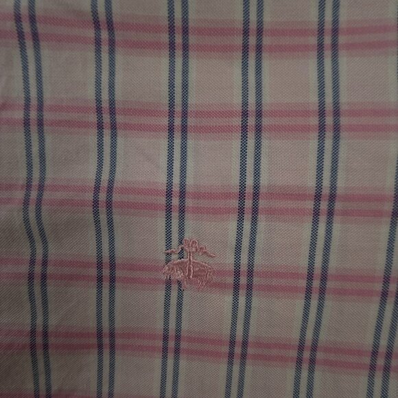 Brooks Brothers Non Iron Button Up Shirt Men Pink Blue Plaid Large Supima ** - Picture 9 of 14